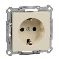 Розетка с з/к, шторки без рамк M-TREND, беж