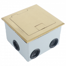 Donel Лючок в пол 3 мод. (1 мод. 45х45 мм. + 1 мод. 22.5х45 мм.), латунь, (с уст. набором), DFB3MSBR