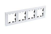ATN320104 - ATLASDESIGN NATURE 4-постовая РАМКА, ОРГАНИЧЕСКОЕ СТЕКЛО БЕЛЫЙ, Systeme Electric
