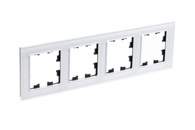 ATN320104 - ATLASDESIGN NATURE 4-постовая РАМКА, ОРГАНИЧЕСКОЕ СТЕКЛО БЕЛЫЙ, Systeme Electric