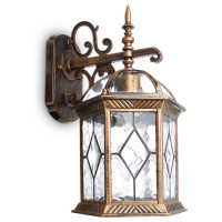 Светильник садово-парковый, 60W 230V E27 черное золото, PL131, Feron 11335