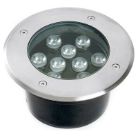 Светильник тротуарный 10W, AC12V, 3000К, D160*H90mm, внутренний диаметр:110mm, IP67, SP2803, Feron 48469