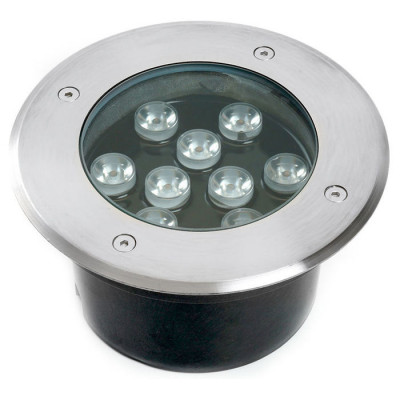 Светильник тротуарный 10W, AC12V, 3000К, D160*H90mm, внутренний диаметр:110mm, IP67, SP2803, Feron 48469