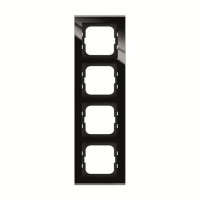 ABB Axcent Стекло Черный  Рамка 4-постовая