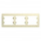 Glossa Рамка 3-ная, горизонтальная, беж.