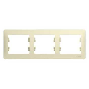 Glossa Рамка 3-ная, горизонтальная, беж.