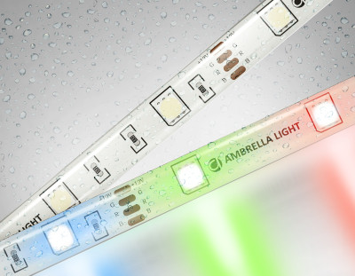 Светодиодная лента 12В 5050 30Led 7.2Вт/м Цветная RGB IP65 5м, AMBRELLA LIGHT, GS2301