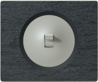 Legrand Выключатель 1-клавишный, тумблерный, вставка - титан,  материалы - Ардезия, серия Celiane