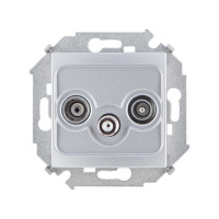 Simon Simon15 Розетка R-TV-SAT одиночная, винт. зажим, алюминий, 1591466-033