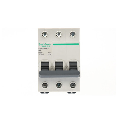 City9 Set Автоматический выключатель (АВ) B 6А 3P 6kA 400В, Systeme Electric, C9F16306