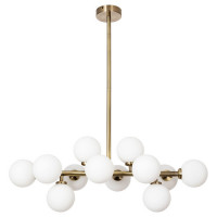 Arte Lamp BOLLA-PICCOLO, Светильник подвесной, цвет арматуры - античная бронза, цвет плафона/декора - белый, 12x25W G9, A3988SP-12AB