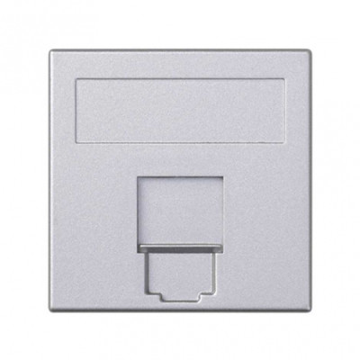 Simon Cima 500 Алюминий Адаптер для 1 шт RJ-45 CJ545.., CJ645.., CJ6A45F, шторка, 50х50мм,, 50000085-033