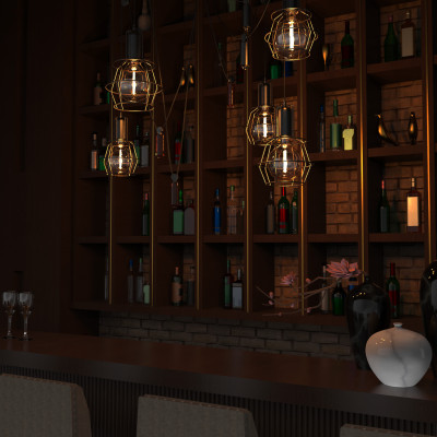 Лампа Gauss Filament G200 6W 890lm 2700К Е27 golden straight LED 1/6, 154802118