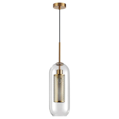 4940/1 PENDANT ODL22 291 античн.бронза/металл/прозрачный/стекло Подвес E27 1*40W CLOCKY
