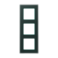 Рамка на 3 поста, стекло цвет Изумруд, Jung Рамка на 3 поста, стекло цвет Изумруд, Jung