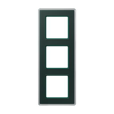 Рамка на 3 поста, стекло цвет Изумруд, Jung