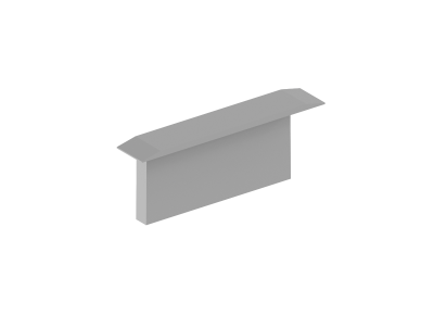 Donel,Боковая  глухая заглушка для профиля DN18509 Цвет:Серый,Серия:DN8ALE, DNCAP18509