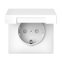 GAL001346 - ARTGALLERY РОЗЕТКА с заземл. со шторк. с крышкой, 16А, IP20, механизм, ЛОТОС, Systeme Electric