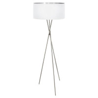 95539 Toршер FONDACHELLI c ножн. выкл., 1х60W(E27), ?510, H1515, сталь, никель матовый//текстиль, бел, 95539