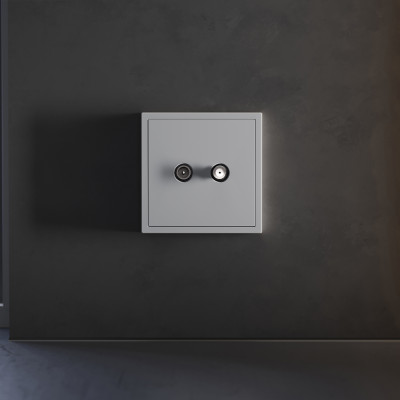 Накладка для розетки телевизионной оконечной TV+SAT, S70 (серый), VLS001616