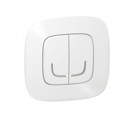 752587 - Valena Allure with NETATMO.Умный беспроводной выключатель 2-клавишный.Цвет Белый