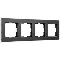 Werkel W0042608/ Рамка на 4 поста Platinum (черный алюминий), a059219