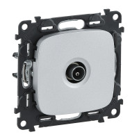 Legrand Valena ALLURE.Розетка ТВ проходная 1,5дБ/14дБ 0-2400 МГц.С лицевой панелью.Алюминий, 753961 Legrand Valena ALLURE.Розетка ТВ проходная 1,5дБ/14дБ 0-2400 МГц.С лицевой панелью.Алюминий, 753961