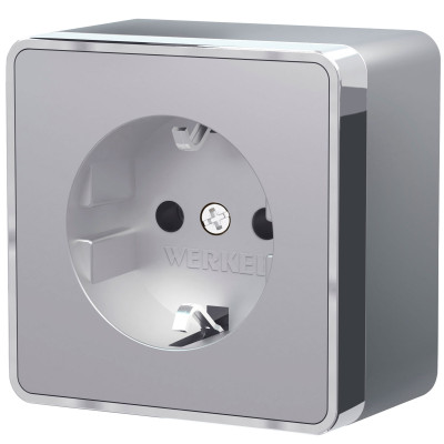 Werkel W5071006/ Розетка с заземлением Gallant (серебряный), a052773