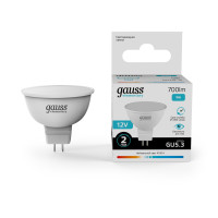 Лампа Gauss Elementary MR16 12V 9W 700lm 4100K GU5.3 LED 1/10/100, 11529