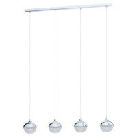 98628 Светодиод. подвес MIOGLIA 1 димм., 4х25W (E14), L975, B150, H1100, сталь, хром//пластик, гранил, 98628