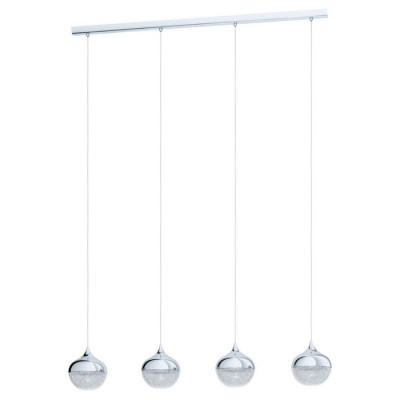 98628 Светодиод. подвес MIOGLIA 1 димм., 4х25W (E14), L975, B150, H1100, сталь, хром//пластик, гранил, 98628