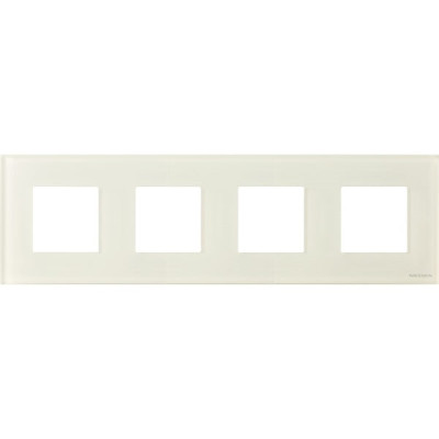N2274 CB - Рамка 4-постовая, серия Zenit, стекло белое - 2CLA227400N3001
