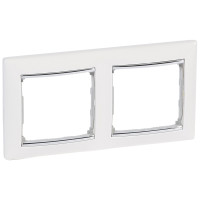 Legrand Рамка 2 поста - Legrand Valena - белый/серебряный штрих, 770492