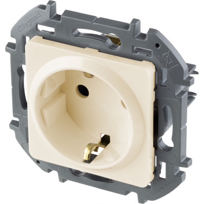 Legrand Розетка с заземлением - Legrand Inspiria - без шторок 16А 250В винтовые зажимы - слоновая кость, 673721