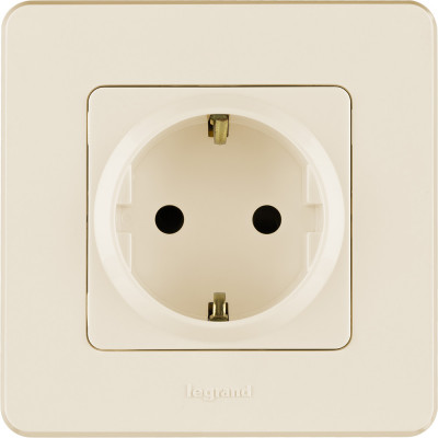 Legrand Розетка с заземлением - Legrand Inspiria - без шторок 16А 250В винтовые зажимы - слоновая кость, 673721