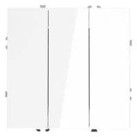 Выключатель встраиваемый VOLTUM S70 трехклавишный 10А, (белый глянцевый), VLS030101