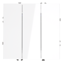 Выключатель встраиваемый VOLTUM S70 трехклавишный 10А, (белый глянцевый), VLS030101