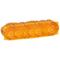 Коробка многоместная - Программа Batibox - для сухих перегородок - 4-местная - 8/10 модулей - глубина 40 Коробка многоместная - Программа Batibox - для сухих перегородок - 4-местная - 8/10 модулей - глубина 40