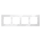 Рамка стеклянная VOLTUM S70 на 4 поста, (белый, стекло), VLS110401