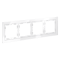 Рамка стеклянная VOLTUM S70 на 4 поста, (белый, стекло), VLS110401