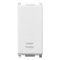 Vimar Выключатель 2P 20AX 1 модуль с символом "WATER/HEATER", белый, 14016.WH