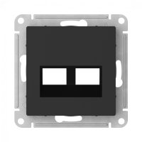 ATN001090 - ATLASDESIGN НАКЛАДКА двойная для информационных функций типа Keystone, КАРБОН, Systeme Electric