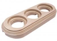 Bironi Рамка 3 постовая для открытой проводки (Натурэль на бревно 240мм), BFC24-630-10