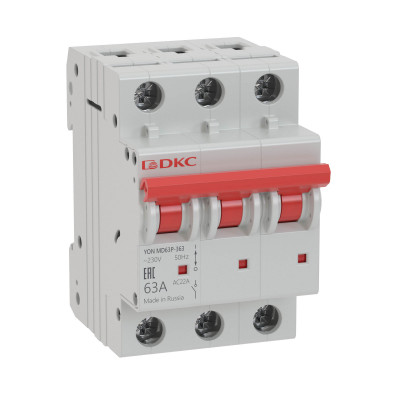 ДКС Выкл. нагр. модульный YON MD63P 3P 63А (упак. 4шт), MD63P-363