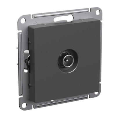 ATN001492 - ATLASDESIGN TV РОЗЕТКА проходная 4дБ, механизм, БАЗАЛЬТ, Systeme Electric