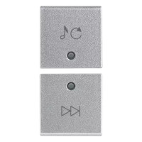 Vimar Две клавиши 1М для автоматизации, с символом переключения каналов, серебро, 14751.5.SL