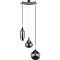 Lightstar 803057 (MD2098А-3S) Подвес PENTOLA 3х25W G9  ХРОМ/ДЫМЧАТЫЙ (в комплекте)