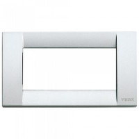 Vimar Накладка для 4 модулей металл металлик серебрянный, 16734.21