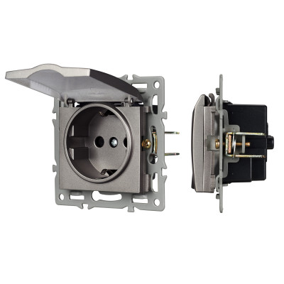 043747 - Механизм розетки влагозащищённый SCT-MCP-PL-GR (250V, 16A) (Arlight, -)