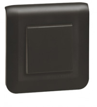 Выключатель 1-клавишный, Legrand Mosaic New, цвет черный матовый